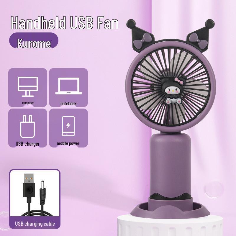 Rechargeable Mini USB Desk Fan: Portable, Strong Wind Handheld Electric Fan