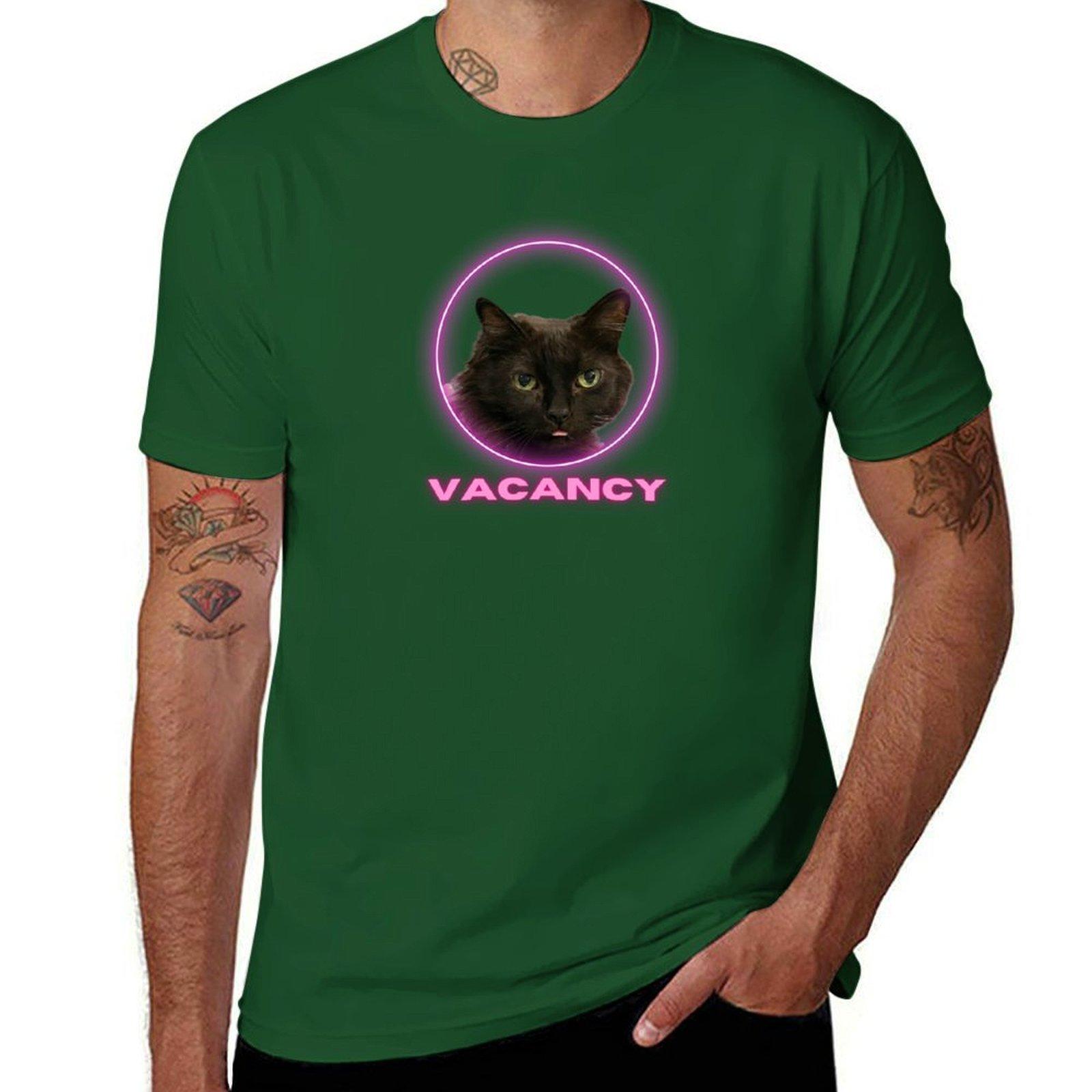 

Yes Vacancy Tshirt Short sleeve tee boys whites shirts graphic tees summer clothes Mens cotton tshirt 4XL