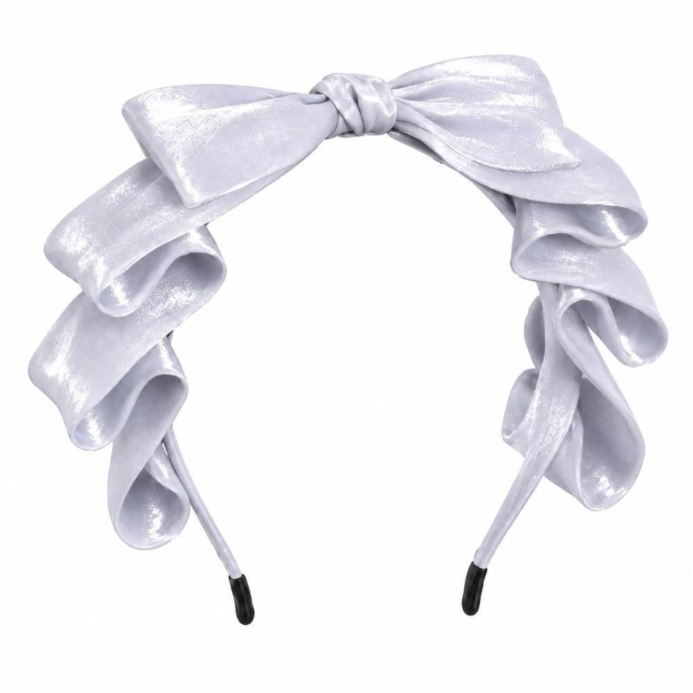 Organza Lolita Headband Big Bow Ribbon Headpiece Sweet Cosplay Hair Accessory  Princess Costume