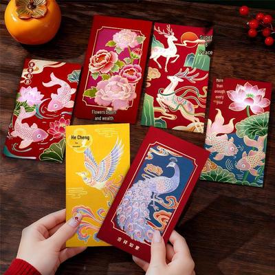 Auspicious Hong Kong Style High-End New Year Red Envelopes – Creative Guochao Lucky Money Envelopes