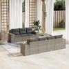 VidaXL Garden Lounge Set 8 Pcs with Grey Cushions Wicker 3225353