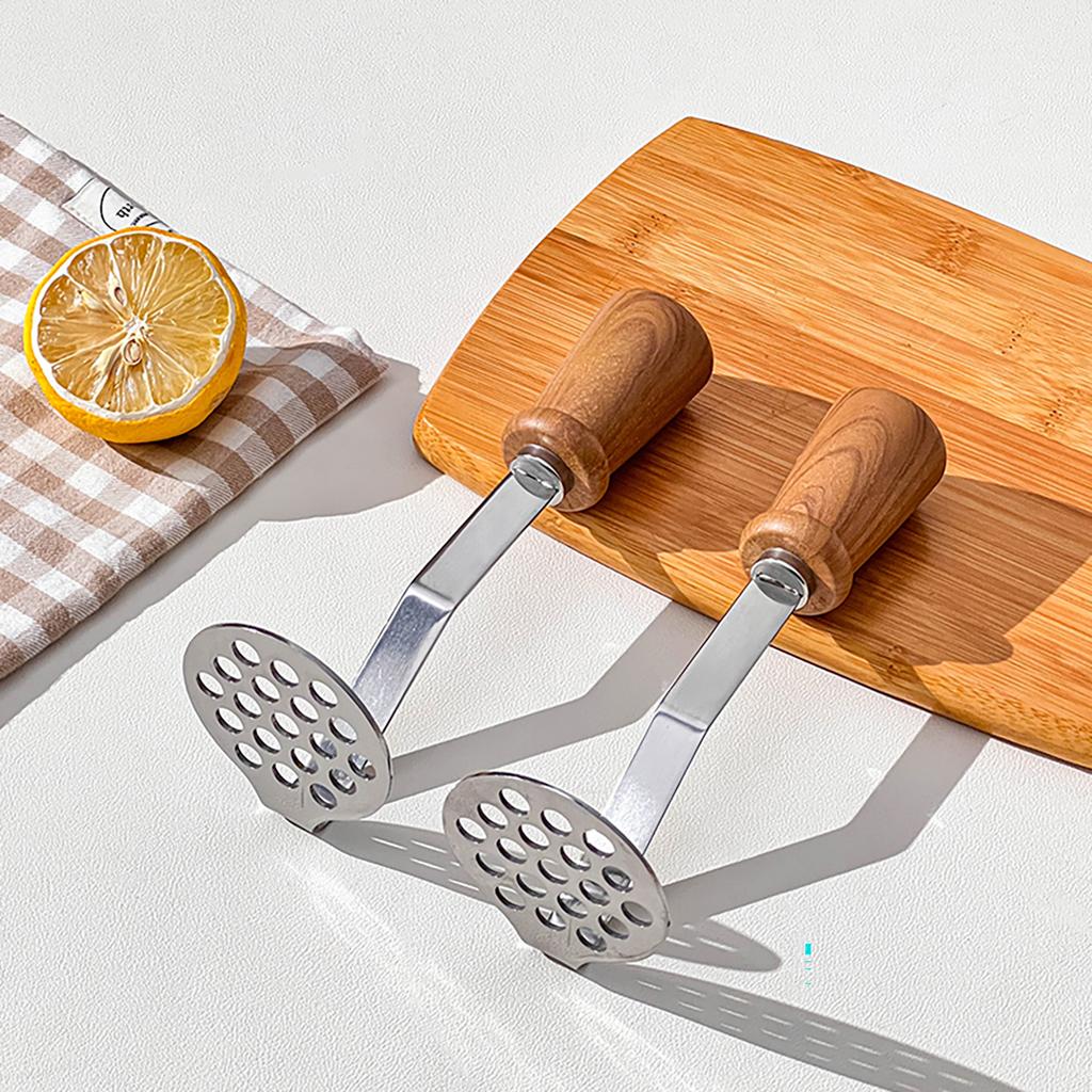 WORTHBUY Stainless Steel Potato Masher Anti Slip Plastic Handle Potato Press Manual Food Masher Chopper Kitchen Accessories
