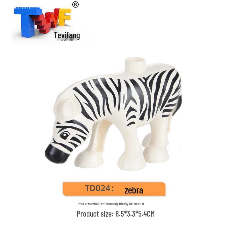 Large Particle Building Blocks: Compatible Prairie Ocean Animal Farm Educational Toys for Kids