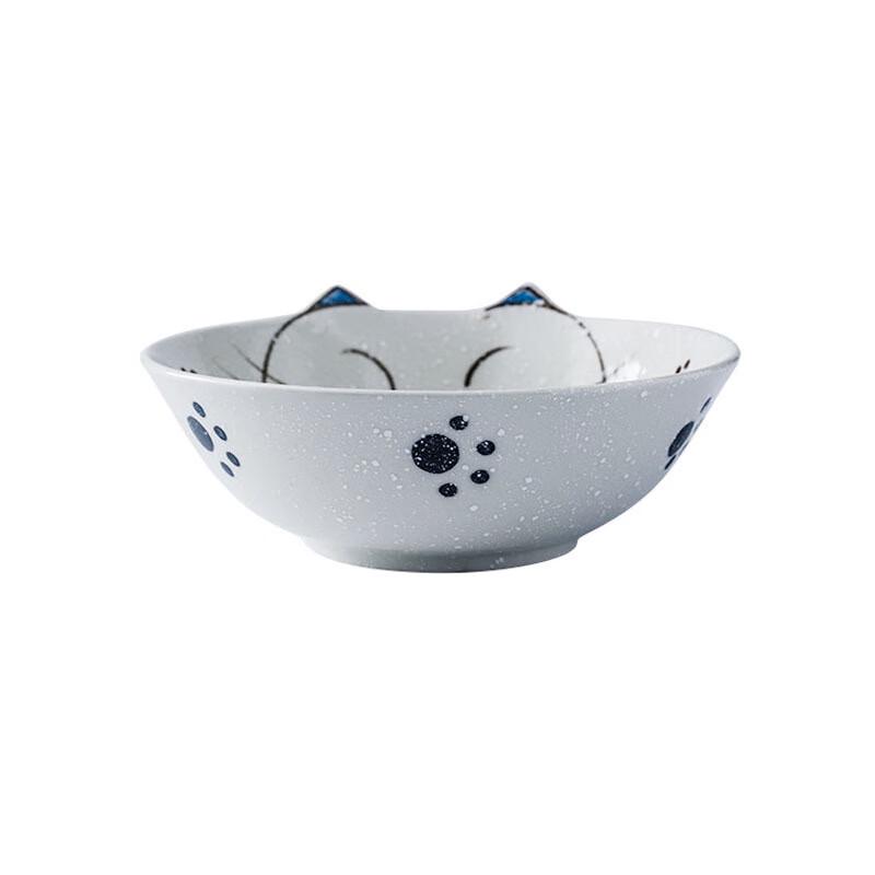 ZISIZ Ceramic Hand-Painted Cat Bowl