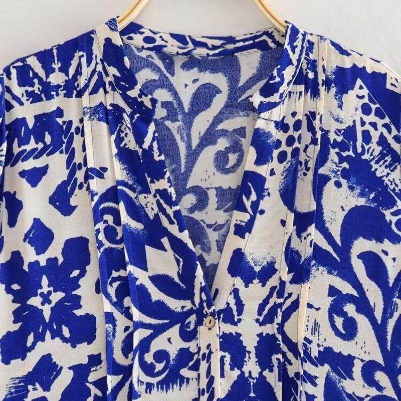 Kaslead New Arrival Women's Clothing Fashion Style Fashion Minimalist Loose Print Short Dress 9878210