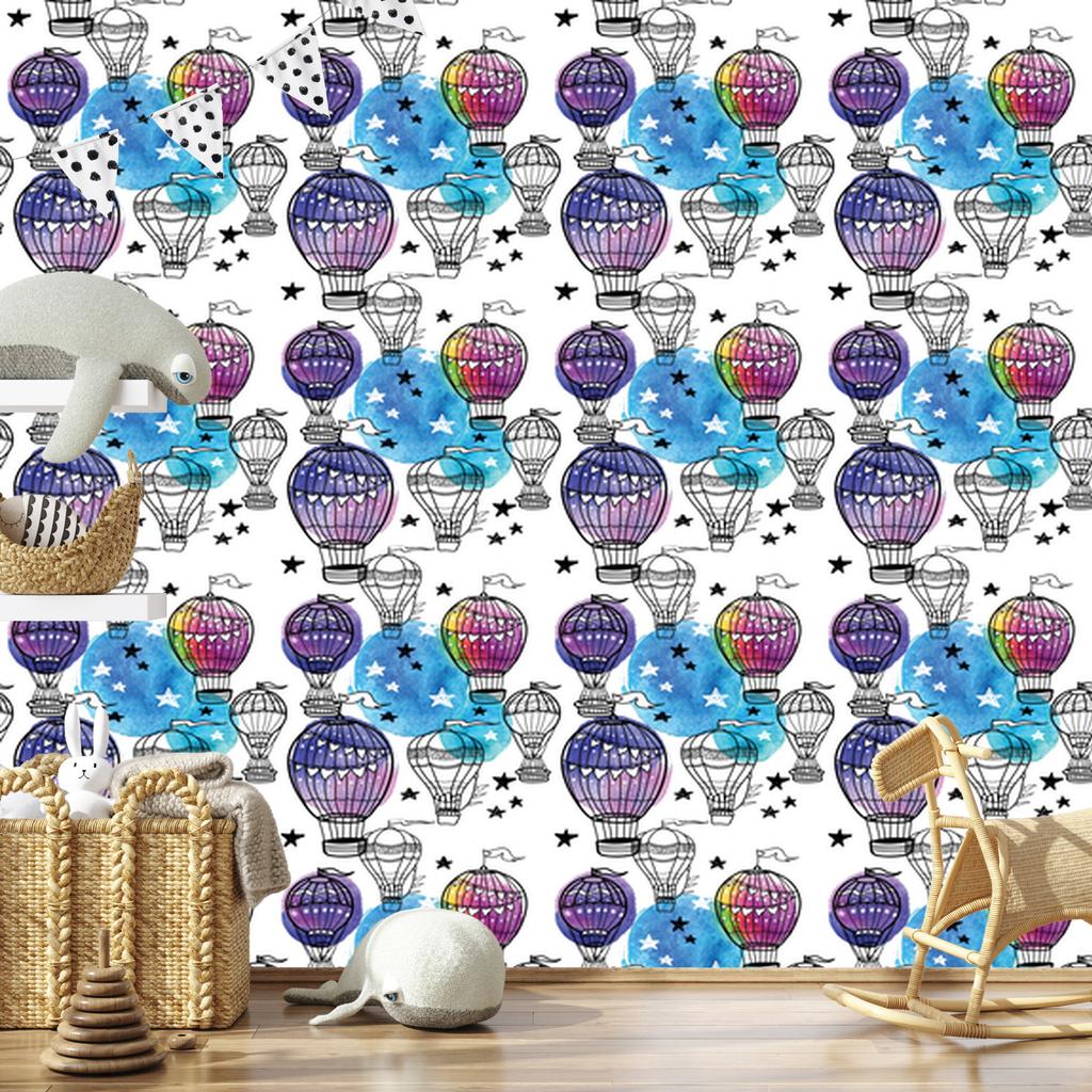 Balloons In Front of the Stars Wallpaper for Living Room and Bedroom 50x1000