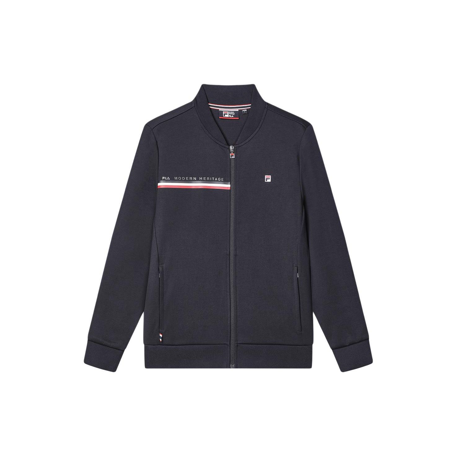 

Мужская куртка Fila Letter Zip Baseball с длинным рукавом и застежкой-молнией Legendary-Blue F11M411501F-NV M