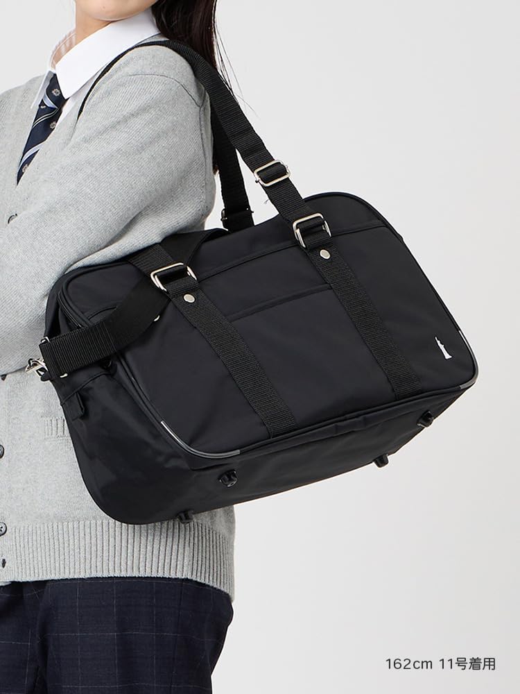 EASTBOY Nylon Bag with Shoulder Strap 6209309 Black X White 6 F (941)