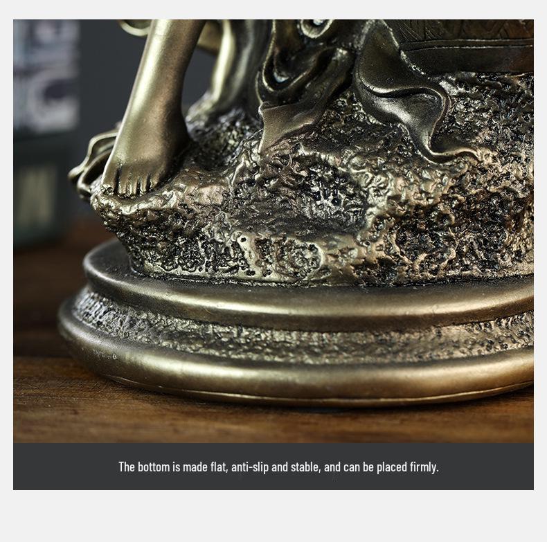 Goddess Resin Craft: European Retro Desktop Decoration, Copper Imitation Ornament