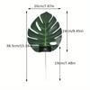 10pcs Artificial Green Leaves Scattered Tail Leaves Plants Plastic Turtleback Fern Home Bouquet Supplies Desktop Decoration
