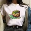 Clothing Cartoon Printing Clothing Printing Casual T-shirt Women Cute Trend Cute Versatile Fashion Summer Short Sleeve Pattern T