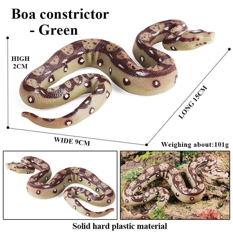 Oenux Simulation Forest Savage Snakes Animals Model Wild Cobra Rattlesnake Python Action Figures Party Favor Decor Kids Toy Gift