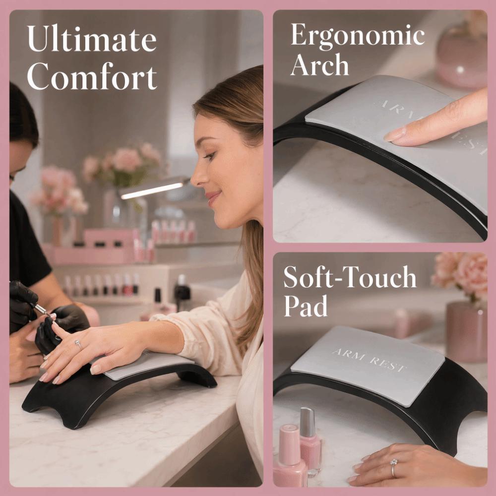 Black Color Nail Arm Rest Pillow Silicone Material Nail Art Hand Rest Home Diy Nail Care Use