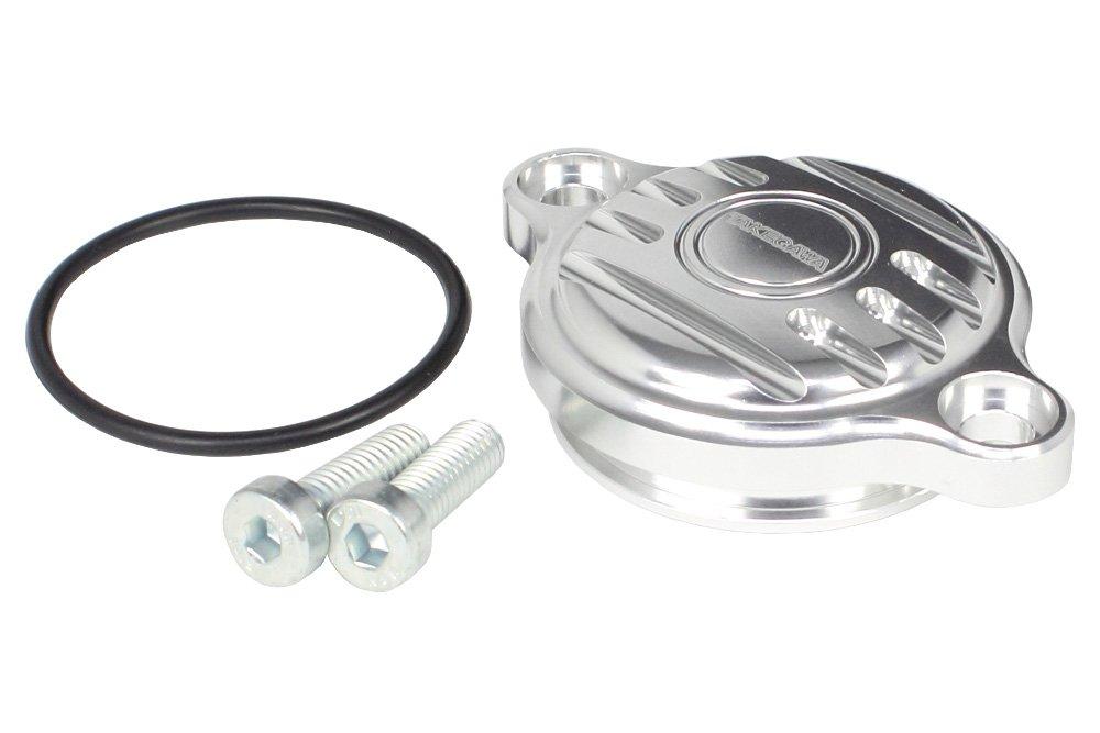 

SP Takegawa Oil Filter Cover, Fin Type, Silver, for Super Cub, Monkey 125, and Dax 125 (Product Code: 02-09-0008)