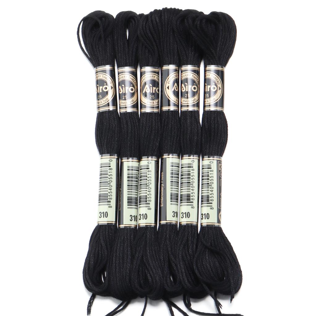 6pcs/lot Colorful Cross Stitch Threads Polyester Embroidery Threads DIY Hand Sewing Knitting Embroidery Supplies Accessories