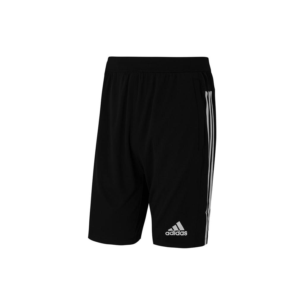 Adidas Tech Short Training Sports Striped Breathable Shorts Men Bottoms Black GJ2727