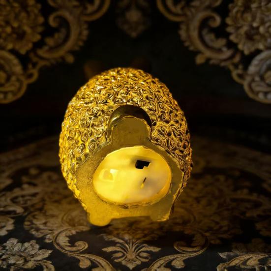 Rose Rabbit Figurine Resin Light-up Rabbit Ornament Easter Bunny Egg Figurine with LED Light for Home Party Decoration Holiday Gift