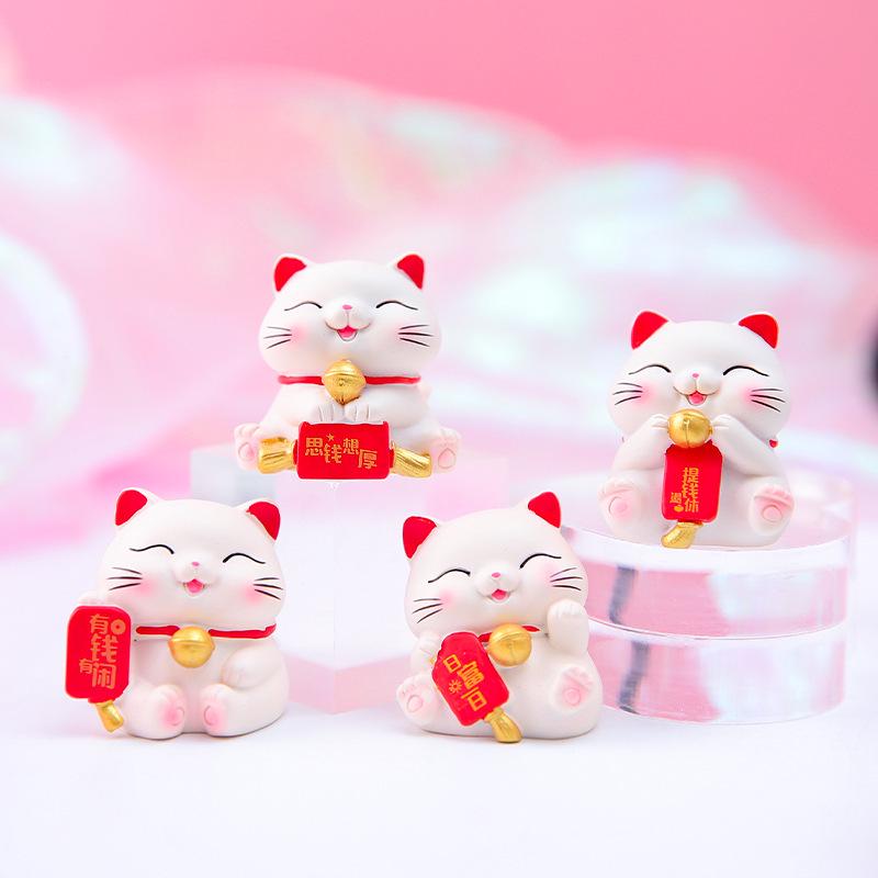 Festive Cat New Year Ornament - Creative Living Room Decoration & Entrance Craft Gift