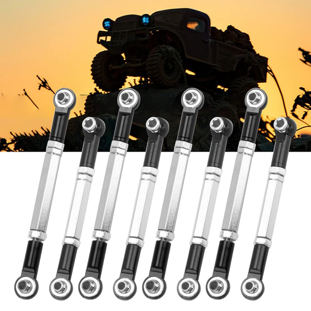 Steering Pull Lightweight and Accurate Servo High 8 RC Rod, Linkage, Quality, Screws/Nuts (for WPL)/MN (for Cars) (Black)