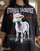 Eternal Sacrifice Agnus Dei Comfort Colors® Tshirt, Pastel Goth Lamb Skeleton Graphic Tee, Y2K Grunge Religion Tee, Edgy Gift