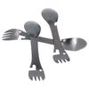3Pcs Set Outdoor Multifunctional 5 in 1 Knife Spoon Fork Bottle Can Opener Utensil