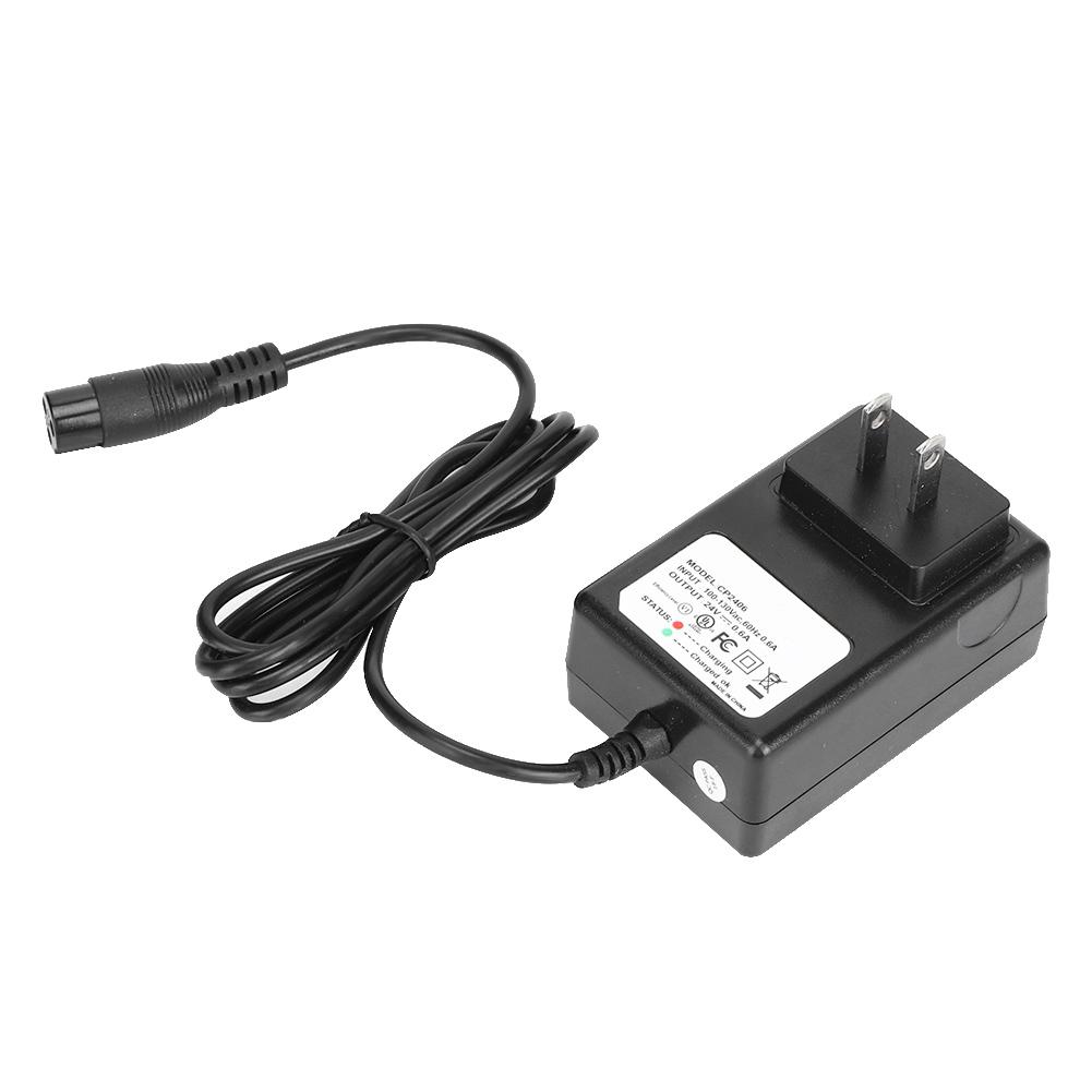 24V 0.6A 3 Prong Charger Fit for Razor E100 E125 E500S PR200 Scooter Bike