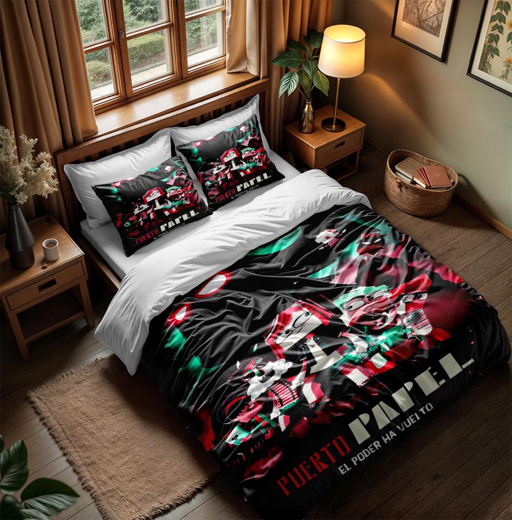 Puerto Papel Duvet Cover Set Without Sheet King Queen Double Full Twin Single Size Bed Linen Set