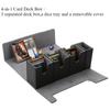4 In 1 Card Deck Box with Dice Tray Card Deck Case Holds 270+ Cards Strong Magnet Card Organizer for Yugioh TCG Sports Cards