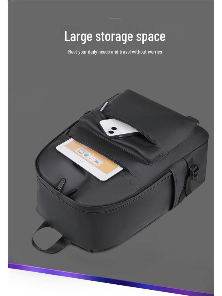 Herrryggsäck med stor kapacitet, lättviktig, vattenavvisande, för affärsresor