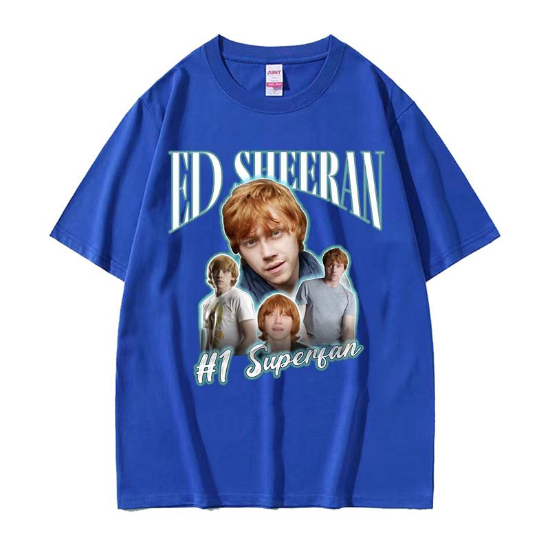 Funny Ed Sheeran Number One Superfan Meme T Shirt Women Fashion Retro Short Sleeve T-shirt Unisex Gothic Casual Cotton Tshirt