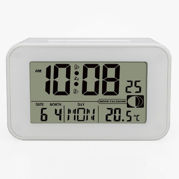 Elegant LCD Alarm Clock with Bright Backlights Multiple Alarms Calendar and Temperature Display for Bedsides Table