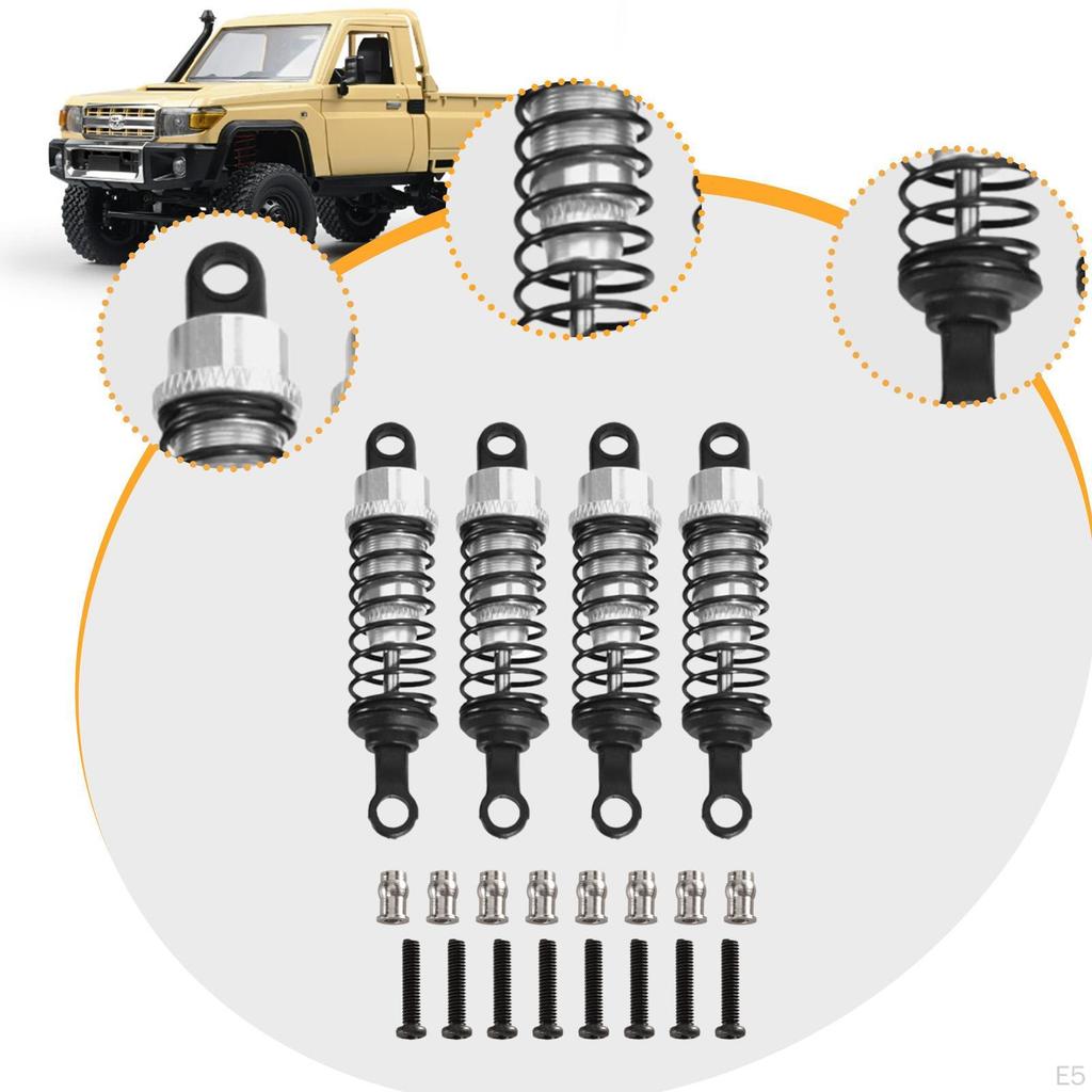 4 Pieces Hydraulic Shock Absorbers for RC Car Dampers Set Shocks 1/12 1/16 Scale MN98