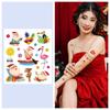 12/1 Sheets Waterproof But Removable Body Diy Art Glitter Christmas Fake Tattoo