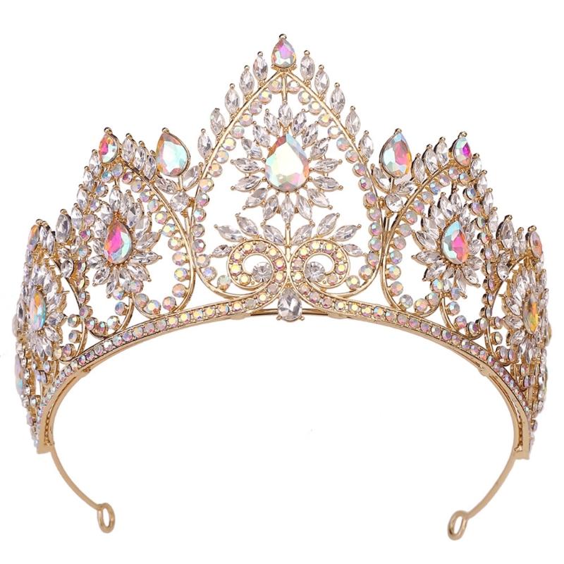 Bandeaux de Fête Élégants Couronnes Serre-tête pour Anniversaire Mariage Diadème de Reine pour Filles Spectacle Scène Costume