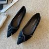 Y 2777-5 pointed single shoes women's flat 2025 autumn new versatile French shallow mouth beanie ladyshoes work boat shoes