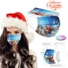 10pc Christmas Print  for  Face Mask Disposable Earloop Mask