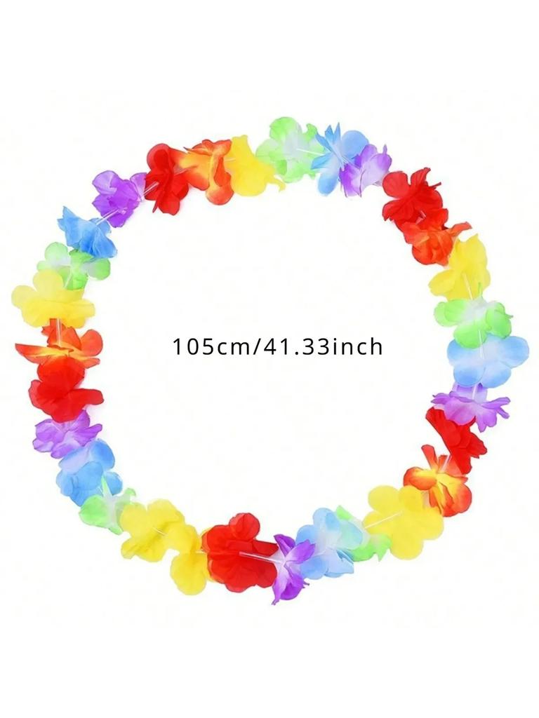 10Pcs Torpil Hawaiian Artificial Flower Necklace Aloha Luau Hawaii Theme Party Garland Summer Beach Wedding Birthday Party Decor