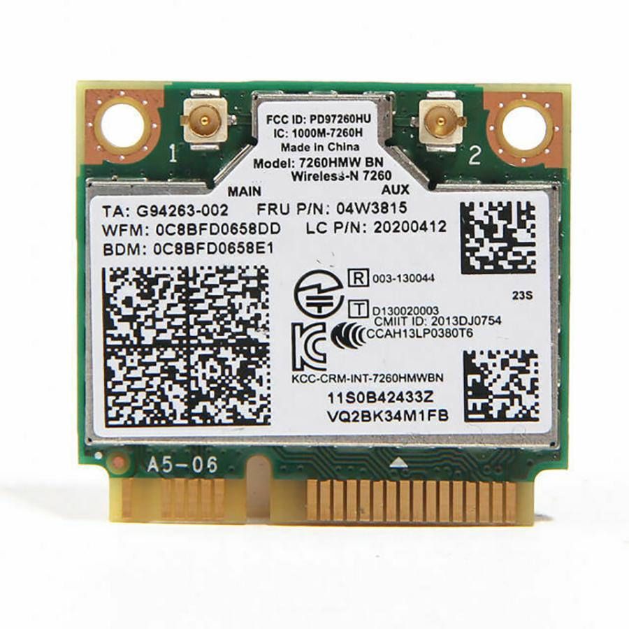 

For Intel 7260HMW 2.4G Wireless Bluetooth 4.0 7260 Network Adapter Card