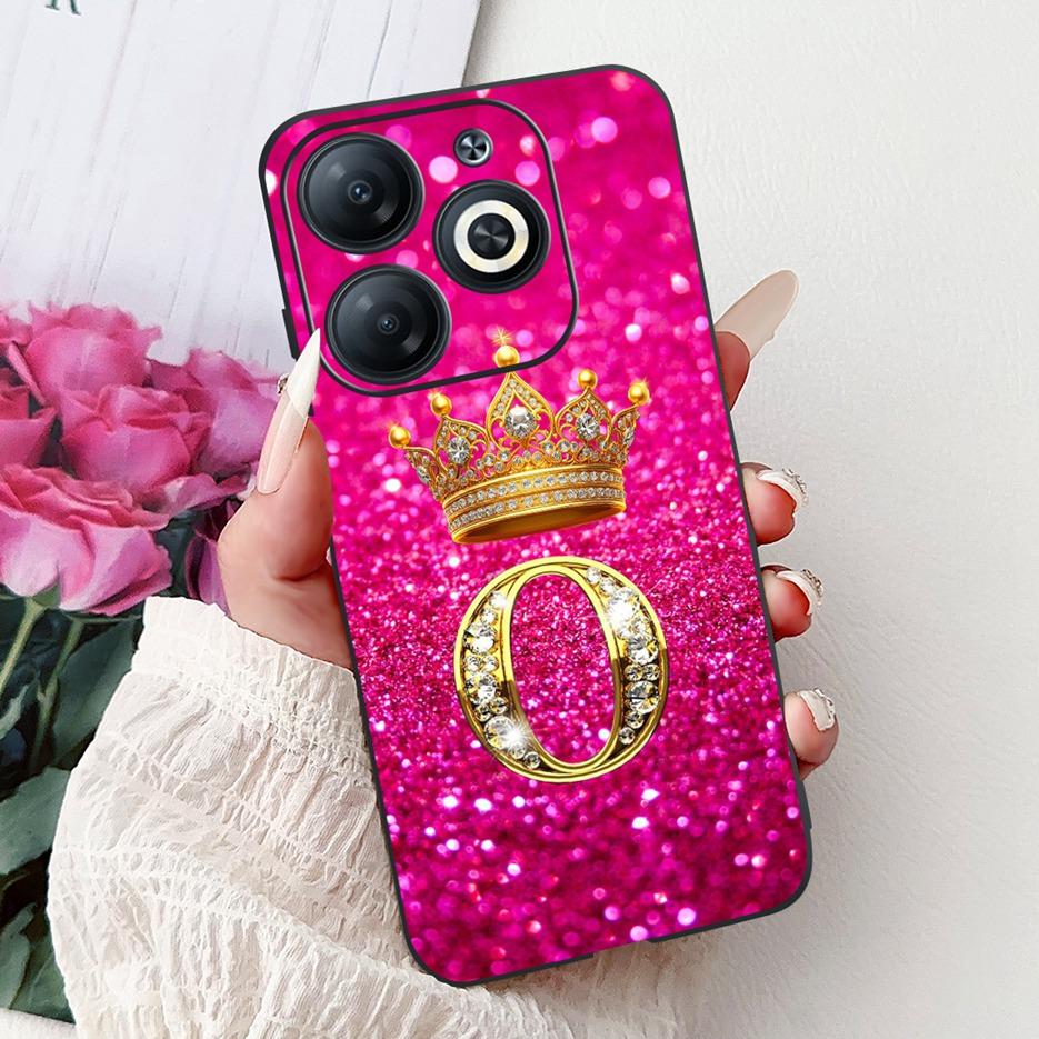 For Infinix Smart 8 Case X6525 Luxury Letters Cover Shockproof Soft TPU Phone Case For Infinix Smart 8 Pro Smart8 HD Shell Coque