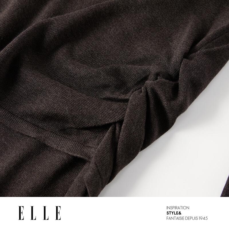 ELLE Elegant Faux Two-Piece Slim Dress