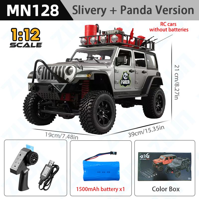 MN128 1:12 Remote Control Car 2.4g 4wd Full Scale Mnrc Rtr Led Light Rock Crawler Climbing RC Truck Adult Kids Christmas Gift