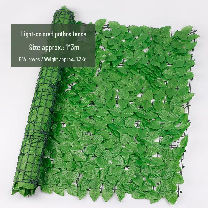 Artificial Pothos Leaf Telescopic Fence for Decoration and Privacy