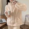 Navava Women Fleece Long Sleeve Zip Up Pajama Set Nt2062
