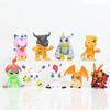 9-piece Digimon Digital Monster Toy Model Cute Action Character Model Toy