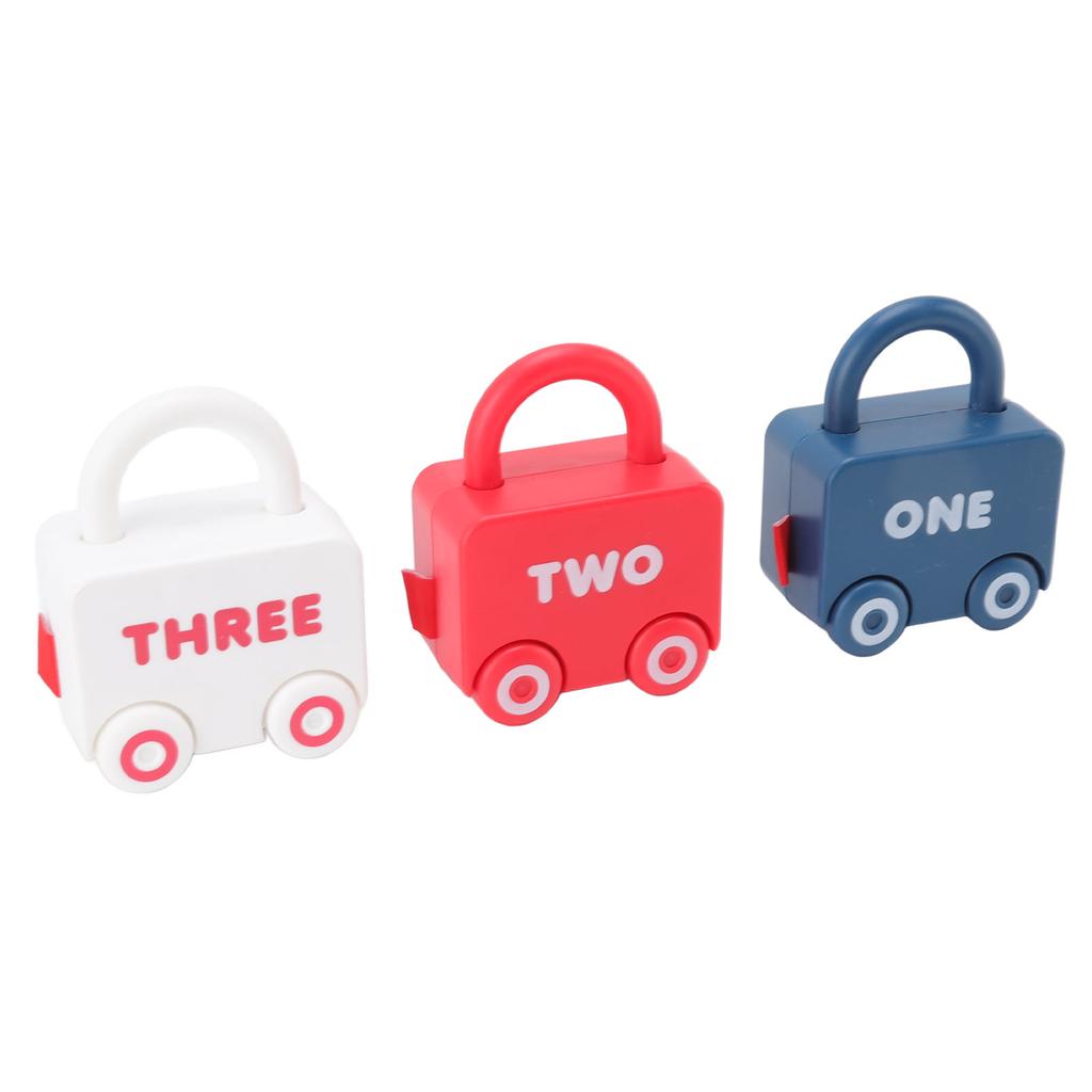 Kids Learning Locks Slideable Car Shape Children"s Learning Lock with Key Puzzle Early Education