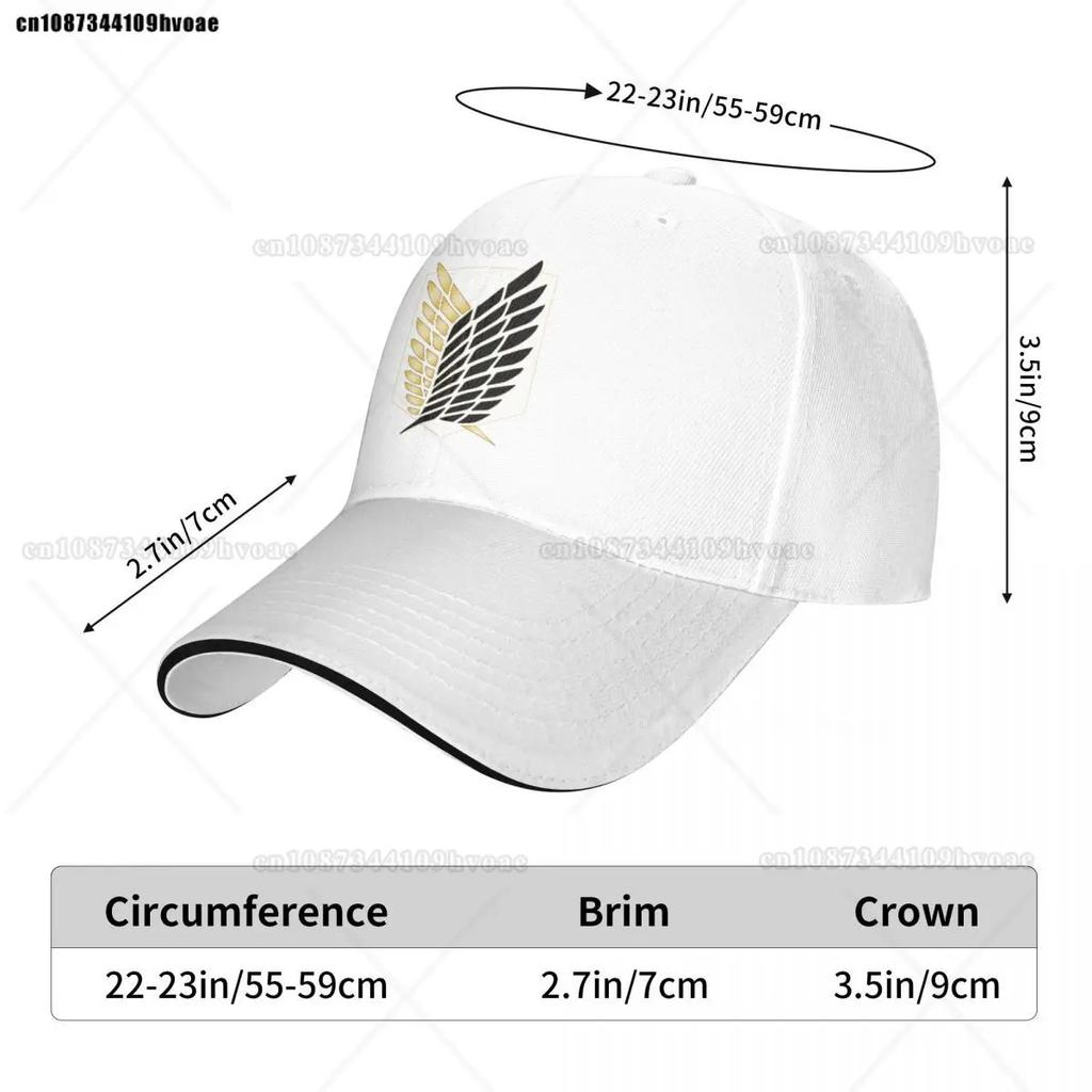 Shingeki No Kyojin Attack On Titan Baseball Cap Unisex Women Hip-Hop Sun Hats Anime Hats Breathable Snapback Caps Cap Winter Cap