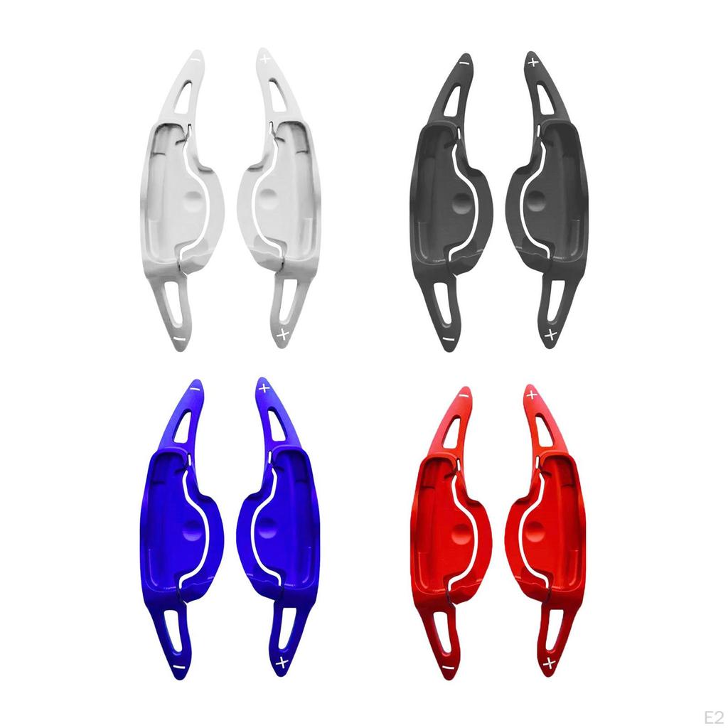 2 Pieces Auto Steering Wheel Paddle Extension Cover, Aluminum Alloy Larger Parts Interior Fit for
