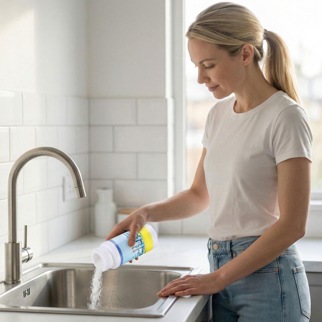 Rohrreiniger, Mehrzweckreiniger für Küchenspülen, Badezimmer und Toiletten.