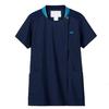 Lab Zip Medical For Easy To Put On and Take Easy Care Dark Navy X Dark Navy L [Zip Scrub] Scrub, Coat, Scrub, Medical, Knit, Women, Stretchy,
