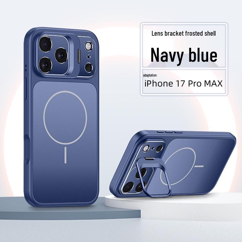 Orange magnetische Schutzhülle mit Objektivständer für Apple 17 Pro Max